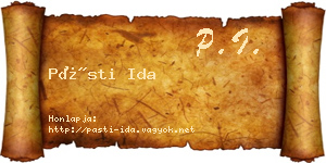 Pásti Ida névjegykártya