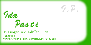 ida pasti business card